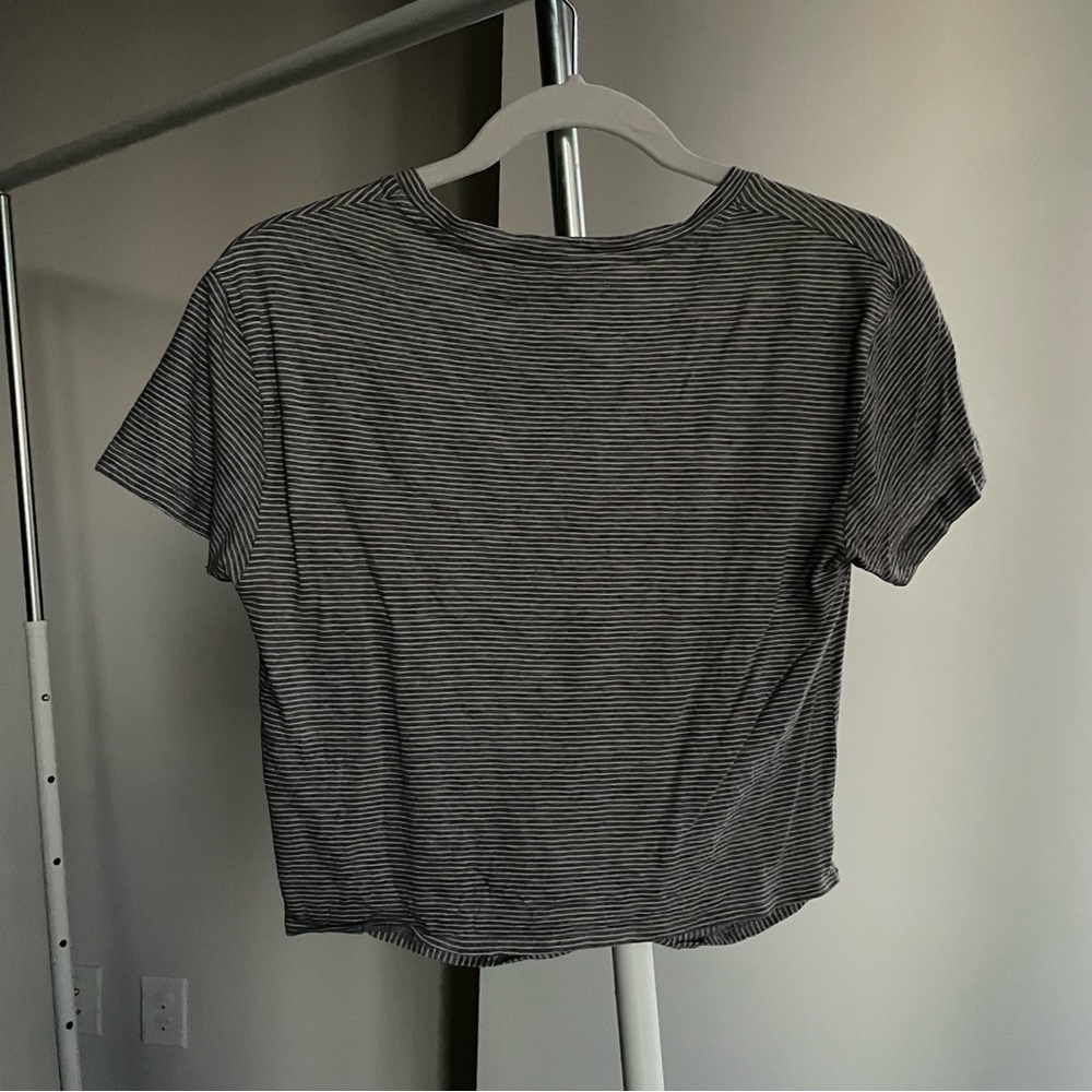 All Saints Women's Black and White Striped Top - Picture 4 of 4